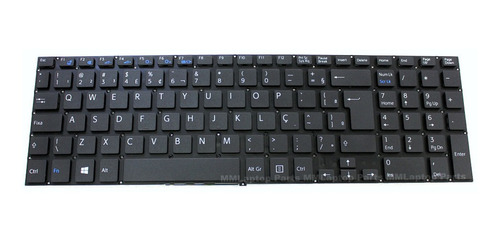 Teclado Para Notebook Compatível Com Sony Svf15213cbb Preto