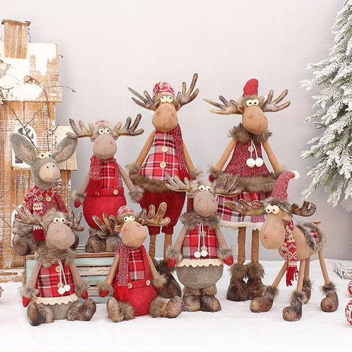 Figura De Muñeca De Alce Navideño, Bonito Estilo C, 22 X 15