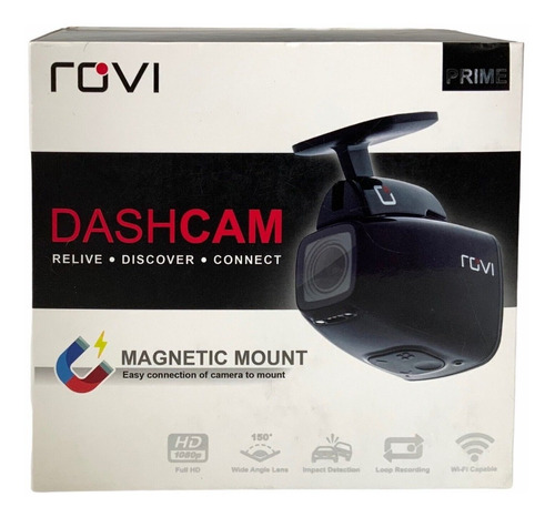 Rovi Dashcam: Magnetic Mount, 1080p Full Hd, 150° Viewing