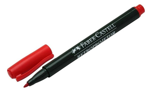 Marcador Retroprojetor Cd 1.0 Faber-castell C/ 12 Vermelho