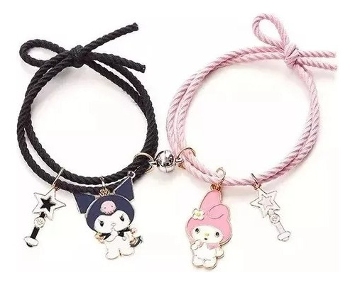 Pulseras De Amistad Sanrio Kuromi & My Melody  2un 