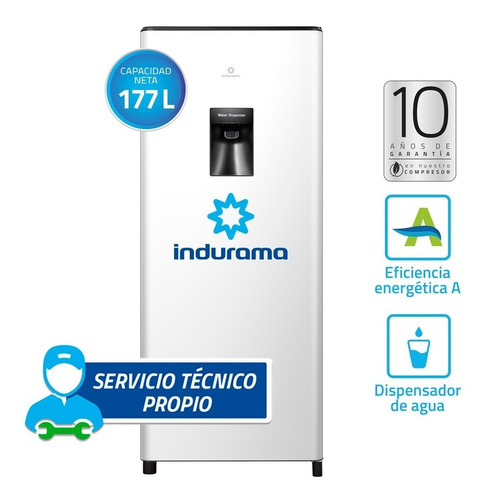 Refrigeradora Indurama Ri-289dbl  Blanco 177 Litros