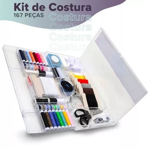 Kit de costura profesional, multicolor, 167 piezas