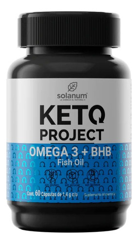 Solanum Keto Project, Omega 3 + bhb Fish Oil, 60 Cap De 1,4g Sin sabor