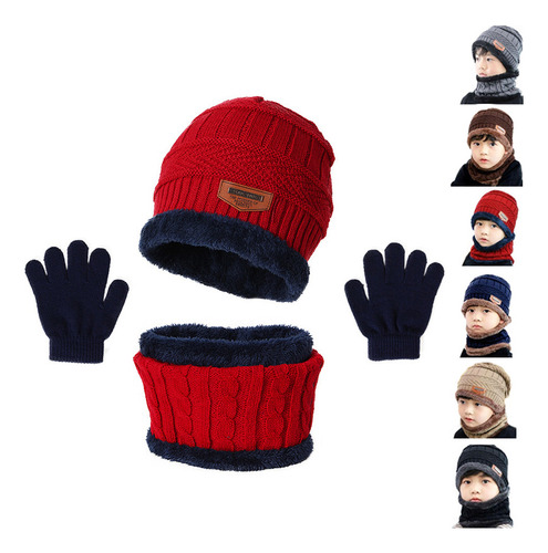 Gorro De Invierno, Bufanda, Guantes Con Pantalla Táctil, Kit