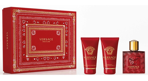 Perfume Eros Flame 50ml Set Versace