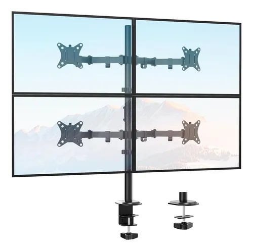 Soporte De Monitor Quad, Montaje De Monitor 4 Para Pantallas