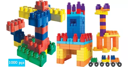 Blocos de Montar 1000 Peças - Brinquedo Infantil Estilo Lego