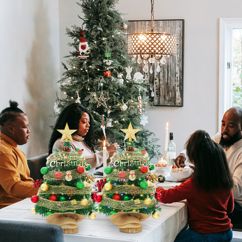 Árbol De Navidad Artificial Led De Mesa De 2 Pies Que Funcio