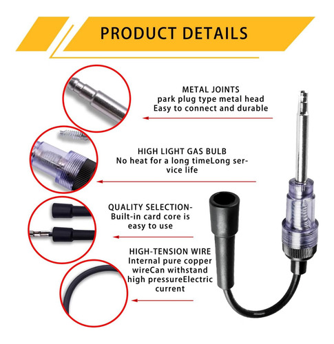 Tester De Encendido Automotriz Con Bujía Precisa Y Confiable