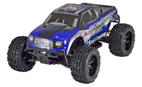 1/10 Volcán Epx 4wd Monster Truck Cepillado Rtr, Azul Ccm