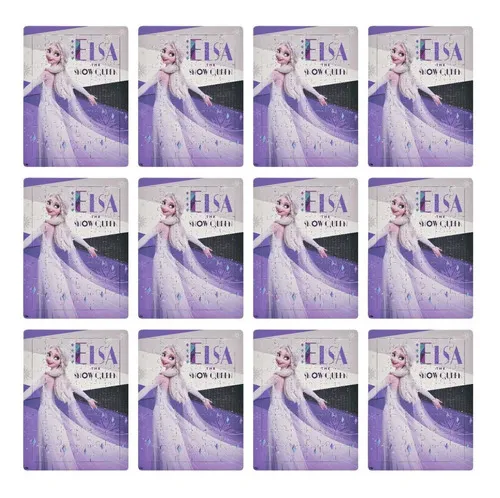 Pacote Frozen Elsa Snow Queen, 12 quebra-cabeças, 48