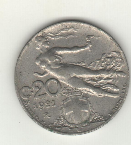 Italia Reino Lote Monedas De 20 Centesimi 1921/2 Km 44 - Vf+