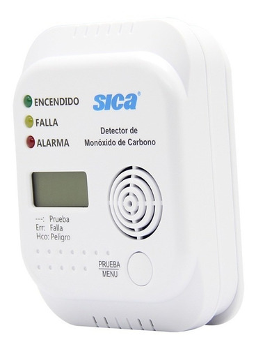 Imagen 1 de 5 de Sensor Alarma Detector Sica Co2 Monoxido De Carbono Autónomo