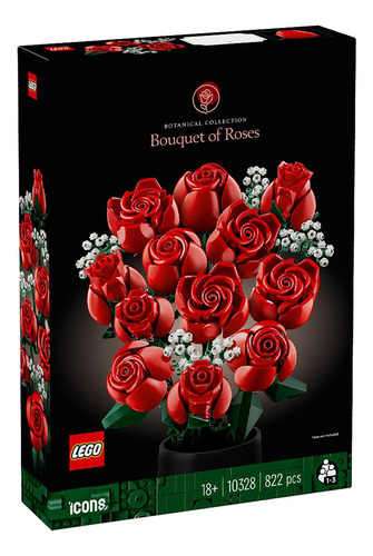 Lego 10328 Bouquet Of Roses 822 Piezas