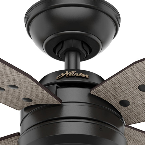 Ventilador De Techo Hunter Commerce Para Exterior 44'' Negro 1.12 M Negro Negro Plywood 4