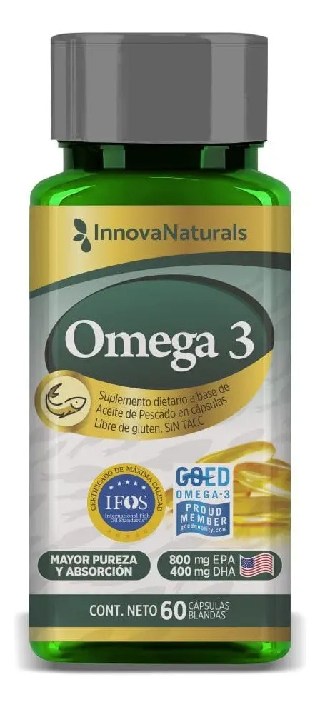 Omega 3 InnovaNaturals en cápsula Sin sabor de 60 un