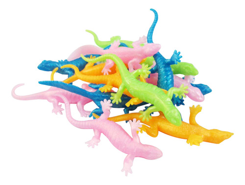 Lizard Stretchy Toys, Animal Simulado Lagartija Y Geco, 24 U