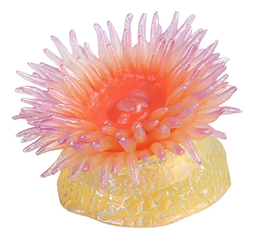 Sea Life Sea Anemone Tank Decoración Pequeña Amarillo