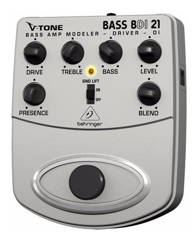 Behringer Bdi-21 V-tone Bass Driver Di Bdi21 Pedal Bajo Color Gris