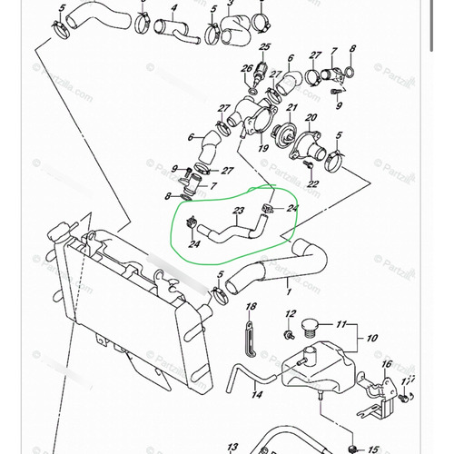 Manguera Retorno De Termostato Vstrom