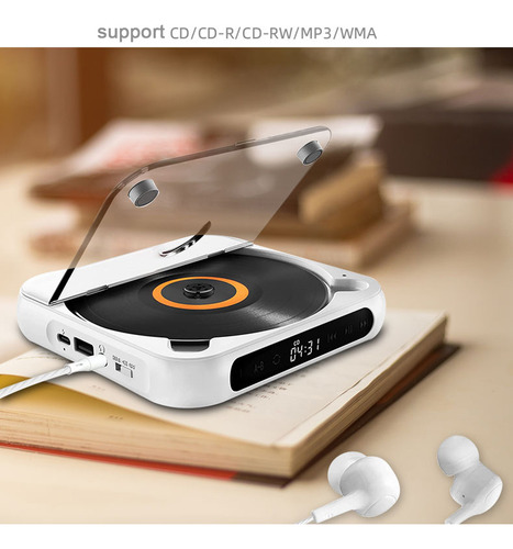 Cd Player Bluetooth Com Fones De Ouvido