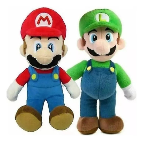 Mario Bros Y Luigi De Peluche En Pareja Excelente Calidad