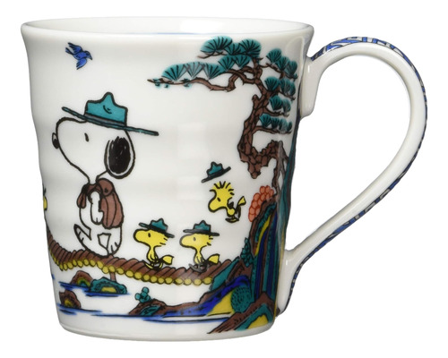 Peanuts Snsnoopy Kutani Taza De Cerámica, Patrón De Agua De 