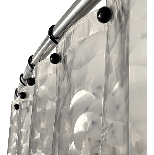Cortina De Baño Óptica 3 D Tridimensional Transparente