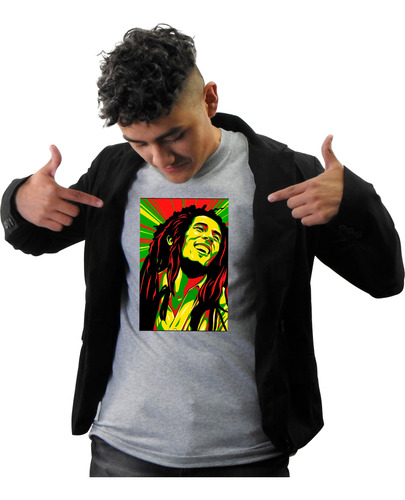 Playera Reggae Bob Marley Diseño Grupos Musicales Moderna