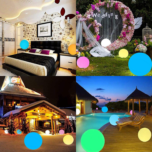 Bola De Luz Led Con Forma De Esfera Colorida Rgb Con Mando A