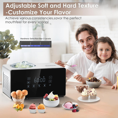Maquina P/ Helado Homtone 1560y, 4 Modos, Vel Ajustable