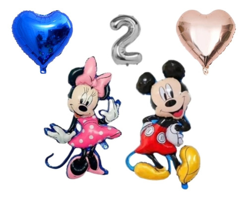 Globo Metalizados Mickey Y Minnie Leer Descripción Pack 