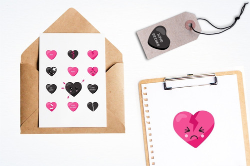 Kit Imágenes Digitales Corazones Rotos 1889776
