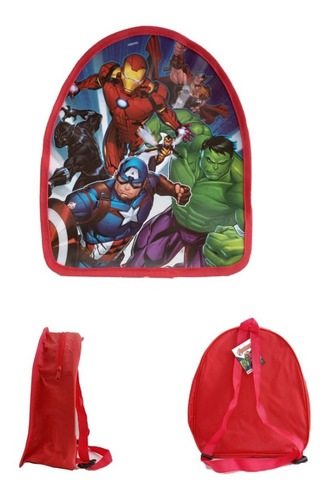 Mochila Escolar Infantil Pequena Avengers - Etihome Cor Vermelho