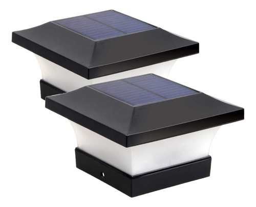 Paquete De 2 Luces Solares Para Poste De Valla