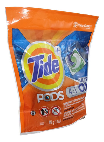 Detergente En Cápsulas Tide Pods Ultra Oxi, 16 Unid