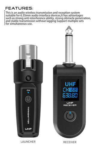 2 Micrófonos Inalámbricos, Transmisor Xlr Inalámbrico Y -fs