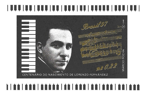 Folha Inteira Selo 2047 Músico Lorenzo Fernandez