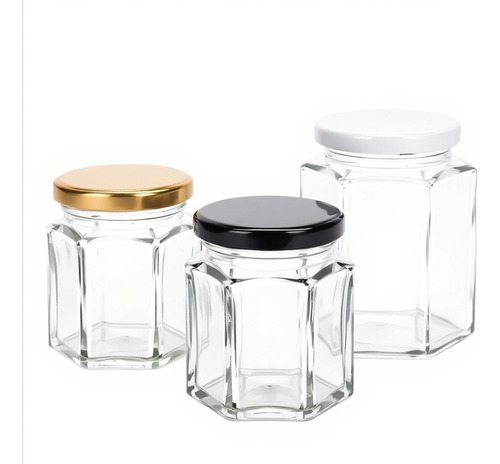 Frasco Miel Vidrio Cristal 250 Ml Pack 12 Recuerdo
