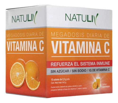 Natuliv Sobres Vitamina C En Sobres X 15 Unidades