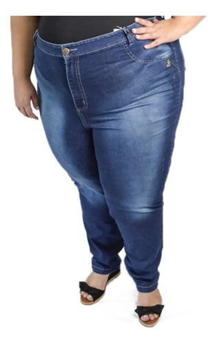 Calça Plus Size Lavada 6533