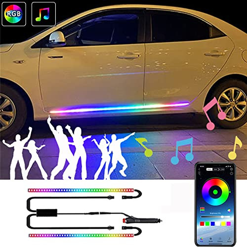 Lámparas De Mesa De Correr Rgb, Lámina De Luz Led De Coche,