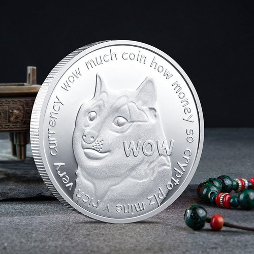 Imagen 4 de 8 de Souvenir Dogecoin Moneda Física Coleccionable Con Cápsula