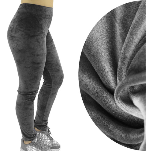 Calza Mujer Terciopelo Suave Tiro Alto Invierno Moda Leggins