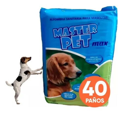Paños Pañales Master Pet Max 90x60 Entrenamiento Perro X40