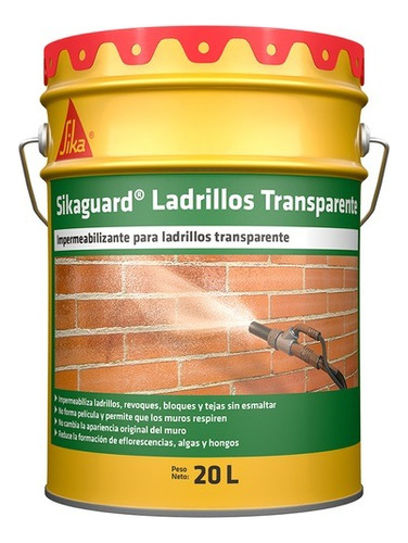 Sikaguard Ladrillos X 20l Transparente Impermeabilizante