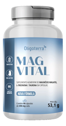 Mag Vital 90 Caps 590mg (magnésio) - Oligoterra