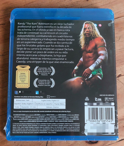 El Luchador ( The Wrestler ) / Mickey Rourke Blu-ray Nuevo