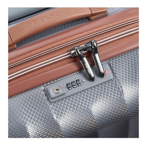 Maleta Carry On 55 Cm. Expandible Delsey St. Tropez Color Plateado